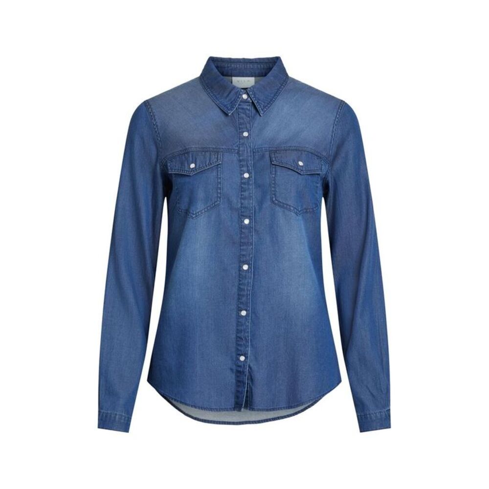 Vila Clothes Blue Cotton Women's Blouse
